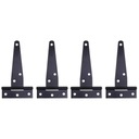 Heavy Duty T Hinge Black Door Strap 4 ks