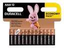 Základné batérie AAA LR03 DURACELL (12 ks.)