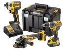 DEWALT BEZKÚHLÍKOVÁ KOMBINOVANÁ SÚPRAVA 3ks 18V 2X5,0Ah