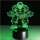 3D NOČNÁ LAMPA AVENGERS HULK DARČEK NA DIAĽKU