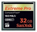 SanDisk 32GB Extreme Pro zápis 150 MB/s