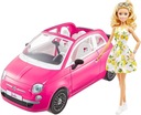 Bábika Barbie + Fiat 500 GXR57 Auto Mattel Car