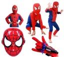 Kostým SPIDERMAN OUTFIT s maskou na vystreľovanie šípok 122-128 6-8 rokov L