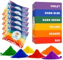 HOLI Powder Sand Colorful 6x100 g veľká sada na farebné festivaly