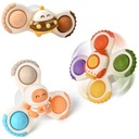 3ks Prísavka Bath Spinner Toys