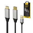 Kábel prevodníka signálu HDMI 4K na DisplayPort 2m