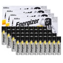 40x alkalické batérie Energizer AAA (R3) EN92 1250 mAh 1,5 V