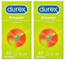 Durex Arouser kondómy stimulujúce prúžky, nasadené, 24 ks.