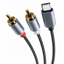 KÁBEL USB-C TYP C na 2x RCA CINCH STEREO HQ