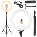 PRSTEŇOVÁ LAMPA S DIAĽKOVÝM OVLÁDANÍM MAKE-UP STOJÍK