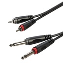 ROXTONE SAMURAI audio kábel 2x Jack 6,3 m - 2x RCA