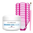 Claresa Clear Builder Gel 15g štetec na šablóny