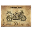 Honda CBR 954 Fireblade Metal Poster Darček L