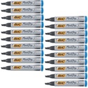 Bic Marker Permanent Blue Beveled Set x20