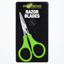 Korda Razor Blades Rybárske nožnice na pletenú šnúru, zelené