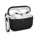 PUZDRO NA AIRPODS PRO 1. GENERÁCIE ČIERNY TENKÝ SILIKÓNOVÝ DRŽIAK