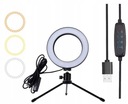 SELFIE LED RUNOVÁ LAMPA BIELY STATÍV 16CM