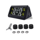 4 snímače tlaku v pneumatikách TPMS Solar Large LCD