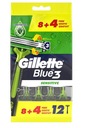 GILLETTE BLUE 3 CITLIVÝ STROJ NA JEDNO POUŽITIE. 12KS