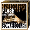 SOPLE 300 LED VONKAJŠIE LAMPY IP44 TRVALÉ + BLESK TEPLÁ BIELA