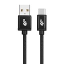 USB-USB C kábel 1,5m, čierny reťazec