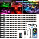 12 ks motocyklová LED neónová lampa RGB viacfarebná