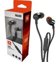 Slúchadlá do uší JBL T210 PURE BASS, ČIERNA