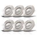 6x LED VSTUP 5W - HĹBKA 3cm - NÁKLOPNÝ