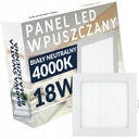 VÝKONNÉ STROPNÉ SVETLO Štvorcové, LED PANEL, ZAPOMÍNANÉ, 18W BIELE SVIETKO