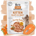 Brit Care Kitten filety v šťave z lososa 12 x 85 g vlhké krmivo pre mačiatka