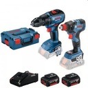 BOSCH 18 V SÚPRAVA VŔTAČKY A STROJÁKA. GSR18V-50+KEY GDX18V-200 2*4,0A