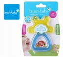 Hryzátko BRUSH-BABY Cool&Calm od 4 mesiacov, ŽLTO-MODRÉ