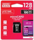 Goodram, 128GB CL10 UHS I microSDHC pamäťová karta