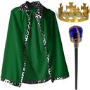 Nativity Play Kostým kráľa Cape Crown Scepter Maskovanie Kostým 3 kráľov HERB