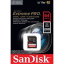 Karta SANDISK EXTREME PRO 64GB SDXC 200MB/s V30