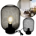 ČIERNA PREMESTNÁ STOLOVÁ LAMPA GLAMOUR LOFT STYLE 18X25,5CM