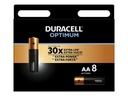 AA LR6 DURACELL Optimum alkalické batérie 8 ks