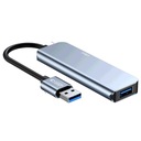 HUB TECH-PROTECT 5V1 3x USB 2.0 1xUSB-A 3.0 1xUSB-C sivý