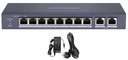 SWITCH PoE 8+2 pre IP kamery HIKVISION 60W 2x Uplink