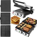 EKG ELEKTRICKÝ GRIL PANINI WAFFLE BBQ Maker 3v1 2000W rozšíriteľný