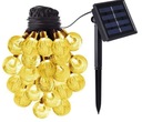 GARLAND ZÁHRADNÉ LAMPY SOLAR 40 LED TEPLÁ