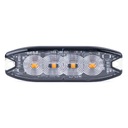 PLOCHÁ VÝSTRAŽNÁ LAMPA 4 LED R65 R10 12-24V AMIO-02298