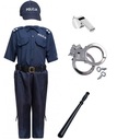 OUTFIT Kostýmový SET Poľský prevlek POLICAJT + DOPLNKY Ples 130/140cm