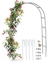 ZÁHRADNÁ PERGOLA OBLÚK NA RUŽE KVETY 240cm + KOTVY