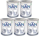 5x NAN 5 Optipro Plus upravené mlieko 800g