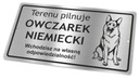 INOX tanier - POZOR PES - NEMECKÝ OVčiak