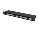 Patch panel Lanberg 24xRJ45 1U čierny kat.6A FTP