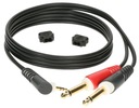 KÁBEL JACK 3,5 UHOL - 2X JACK 6,3 1m AUDIO KLOTZ