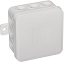 Prázdny nástenný box s 12 vstupmi VIPLAST V5 click WHITE IP54 75x75x41mm 035-