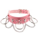 BDSM101O Kožený náhrdelník Collar CHOKER - Punk